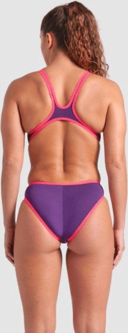 Maillot de bain Arena One Big Logo Violet/Corail Femme 2/7