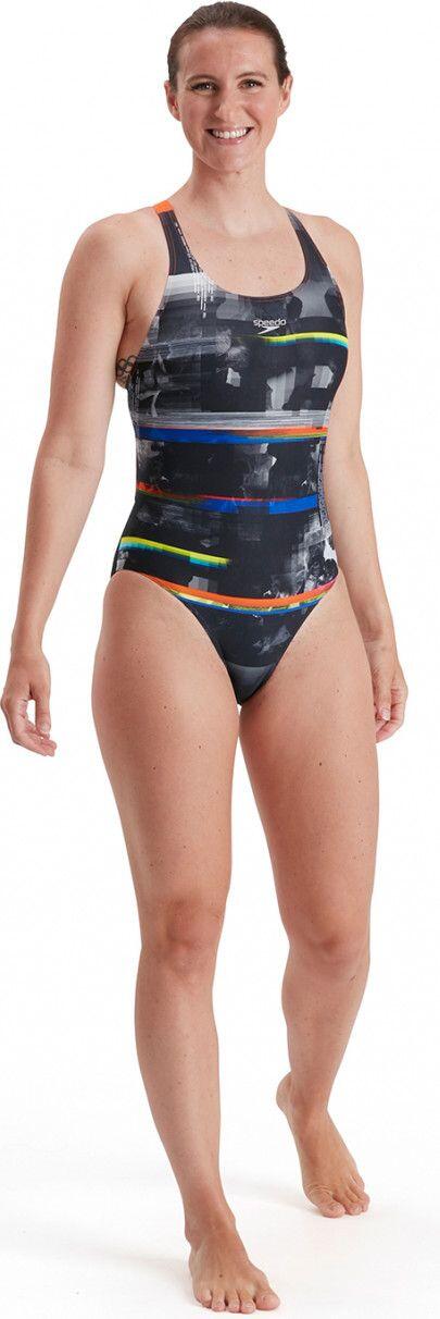 Maillot de Bain Femme End+ Placem Dig Powerb Noir Orange 2/5