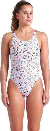 Arena Confetti Badeanzug Weiß/Multicolor Damen