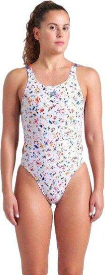 Arena Confetti Badeanzug Weiß/Multicolor Damen