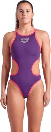 Maillot de bain Arena One Big Logo Violet/Corail Femme