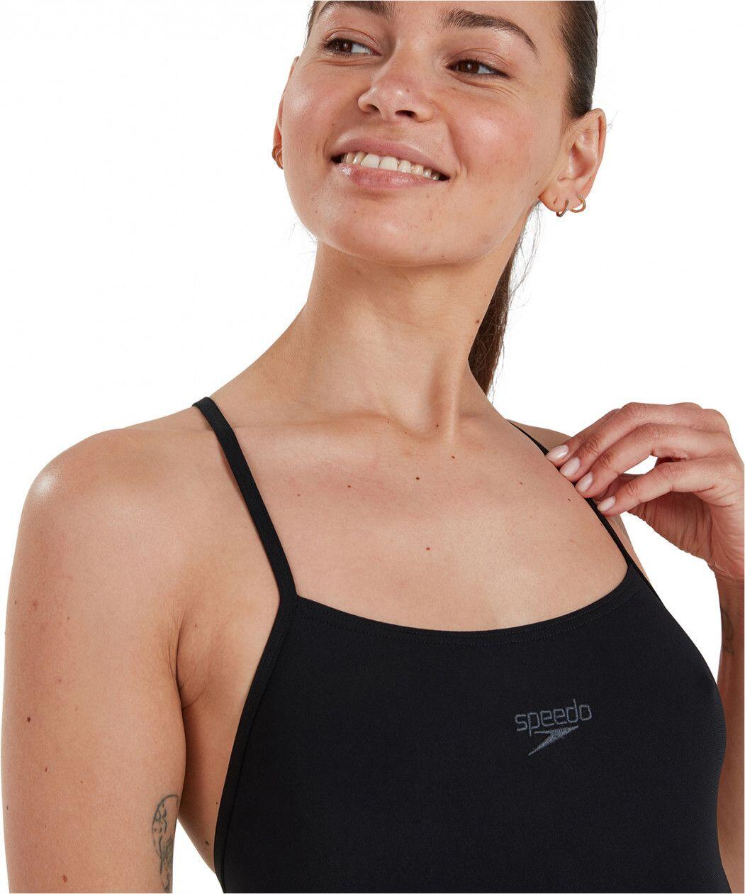Maillot de Bain 1 Pièce Femme Speedo Eco+ Thinstrap Noir 3/7