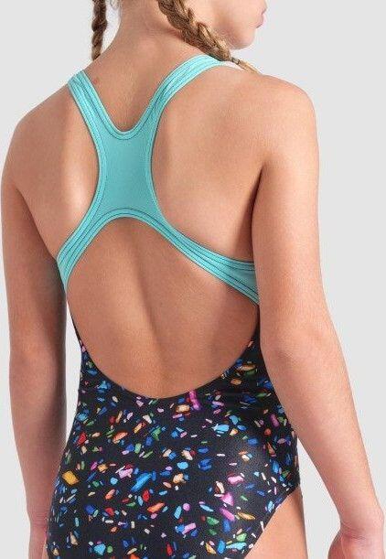 Costume da bagno Arena Confetti per bambina Nero/Multicolore 4/7