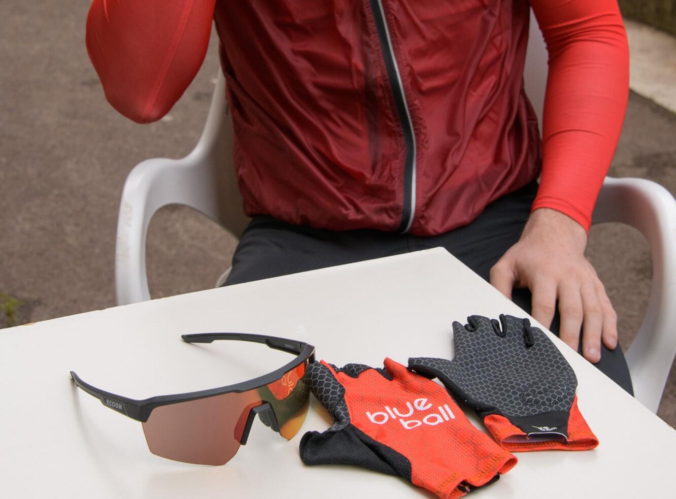 GANTS BICICLETA CORTOS BlueBall EN ROUGE 2/3