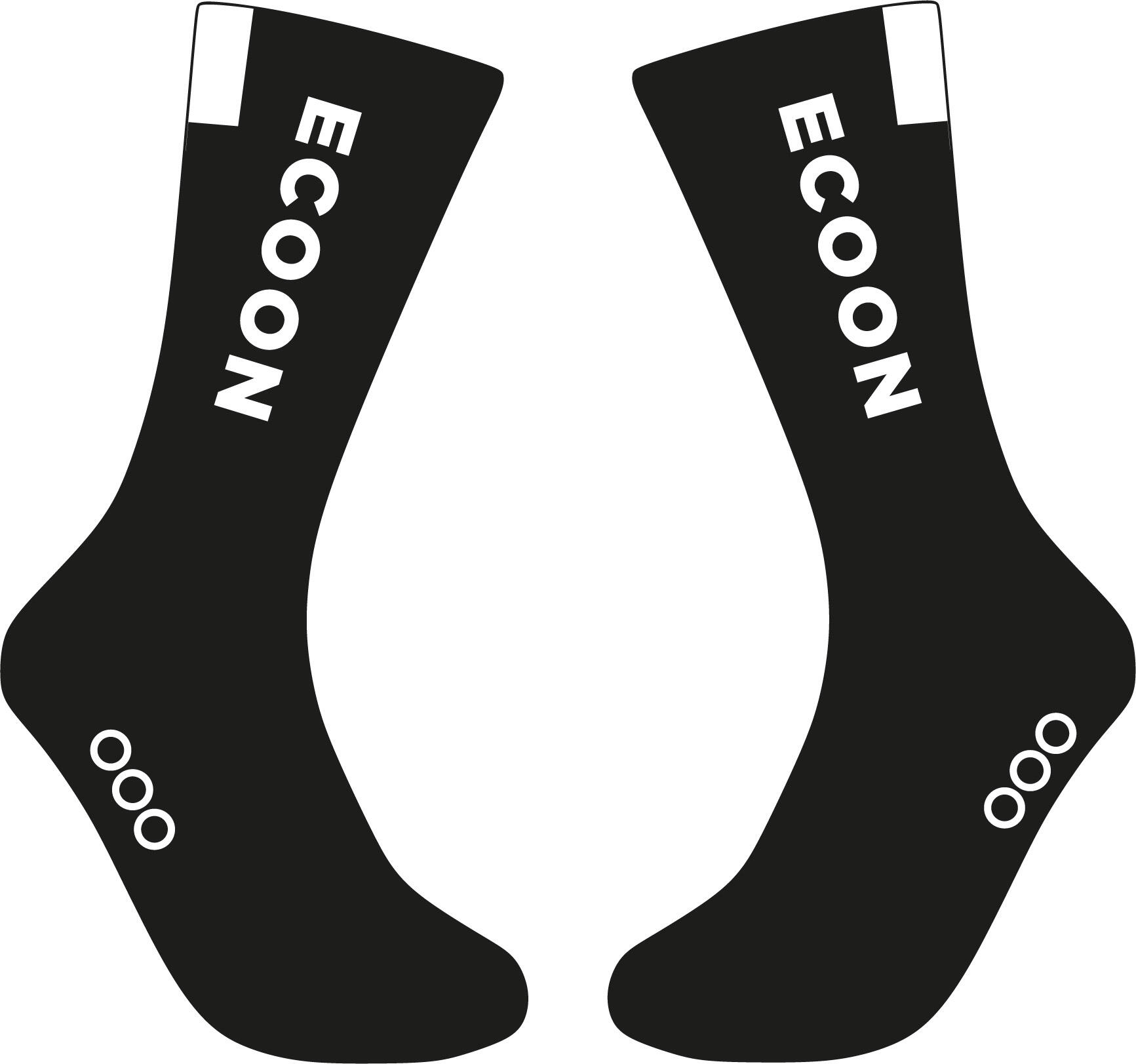 Chaussettes de cyclisme ECOON modèle Lzoard couleur noir 2/4