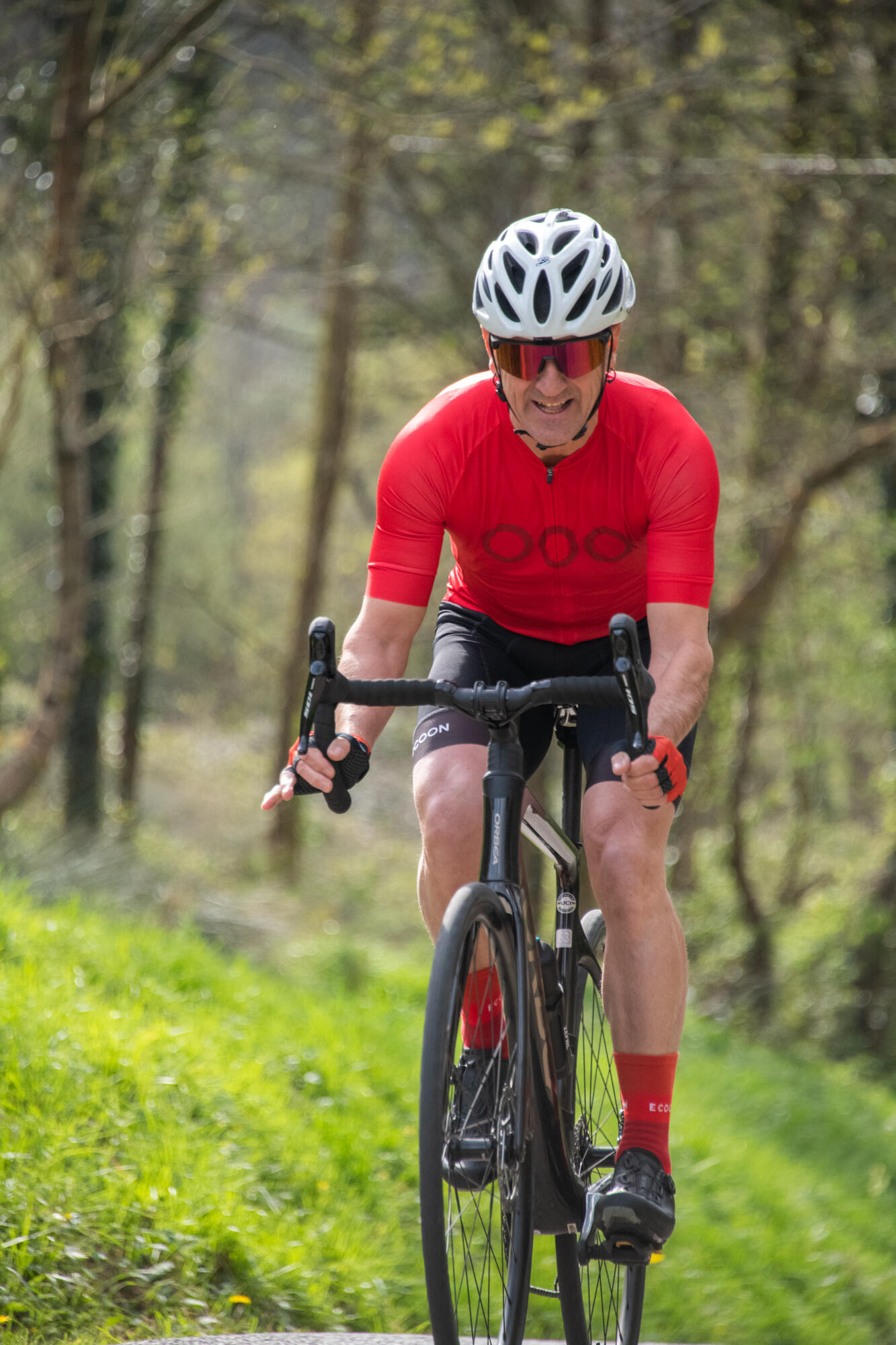Chaussettes de cyclisme ECOON modèle Marsous couleur rouge 3/7