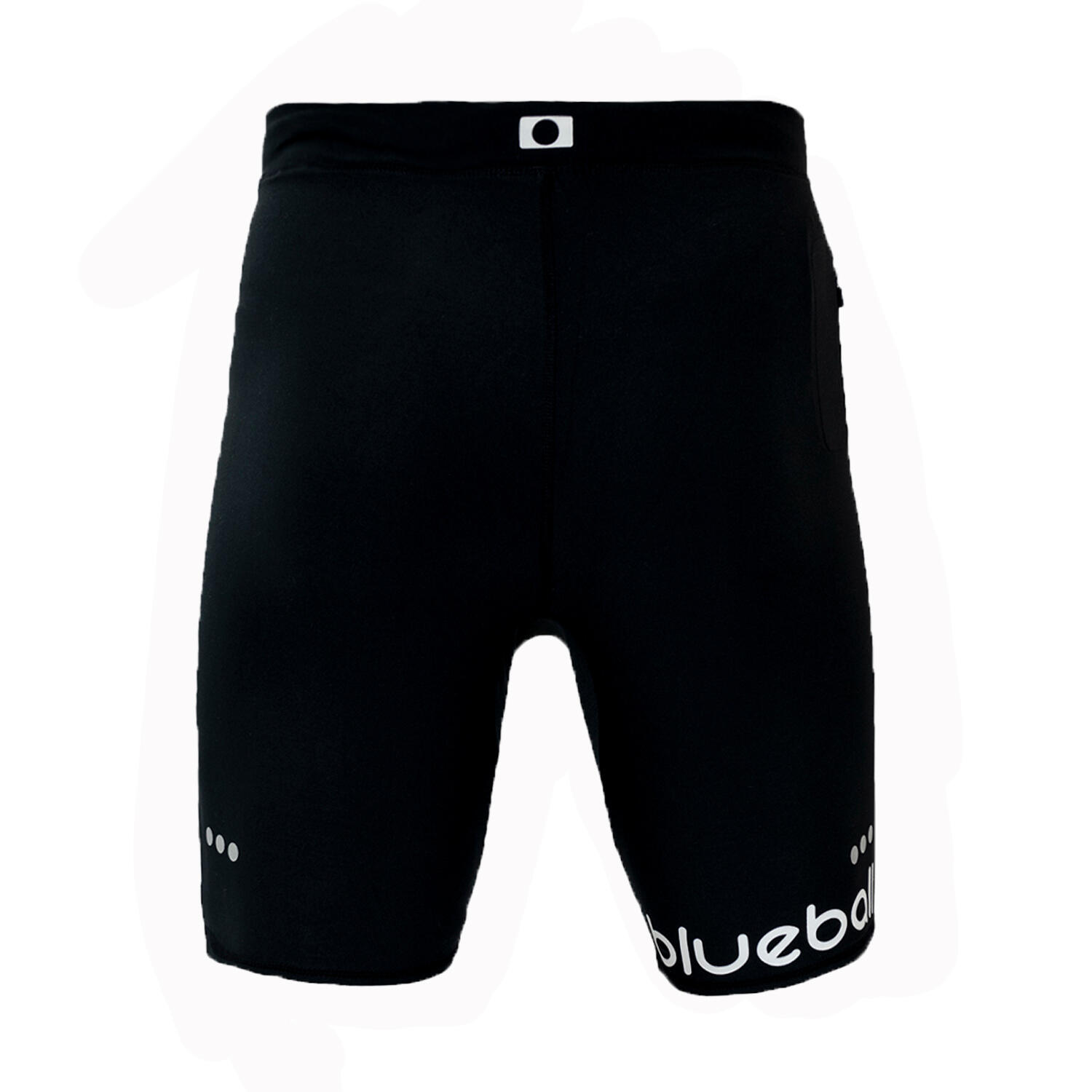SHORT DE COMPRESSION RUNNING AVEC CORDONES POUR HOMME BlueBall EN NOIR. 3/4