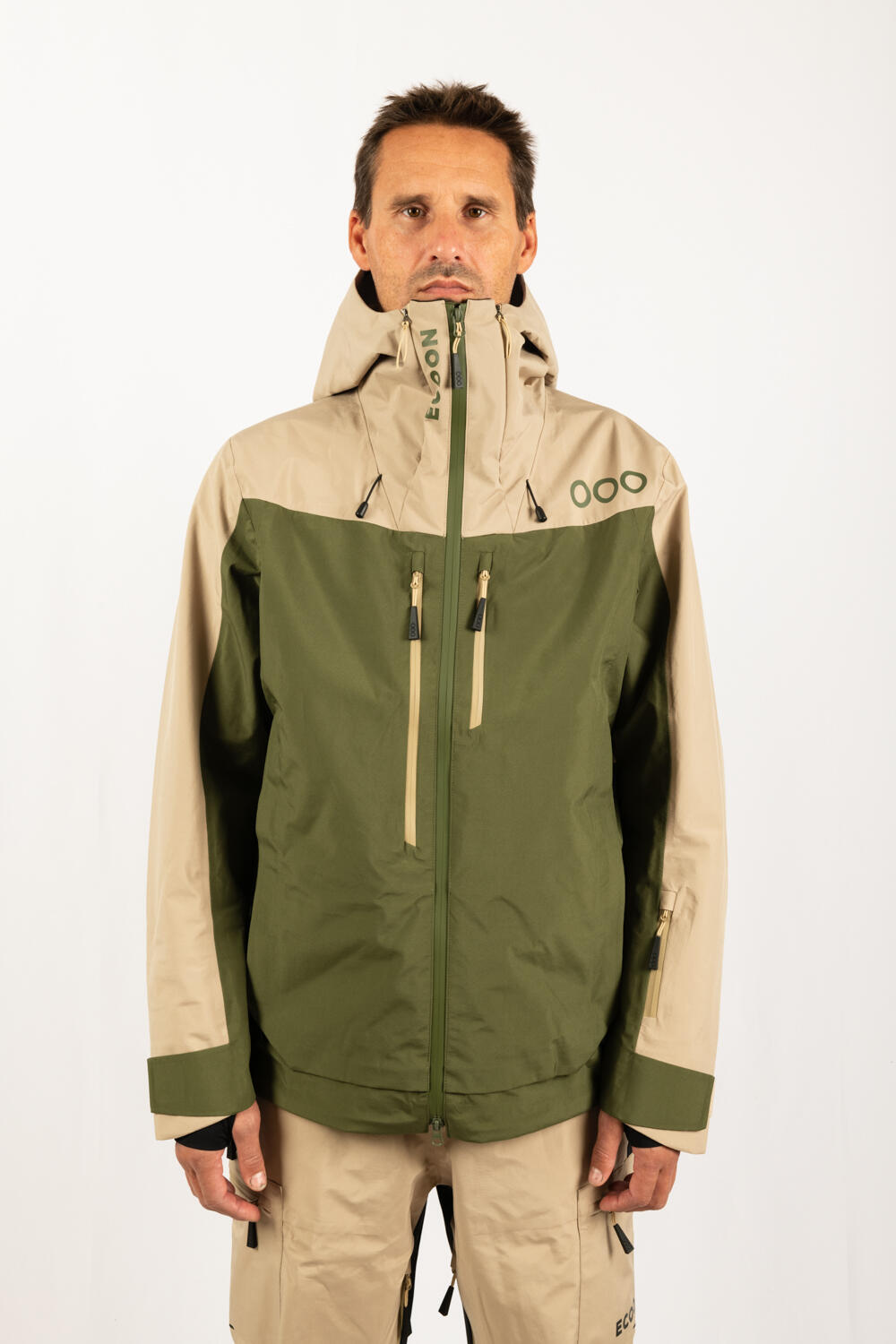 Veste ECOExplorer Jacket Homme marque ECOON - Kaki / Beige 1/7