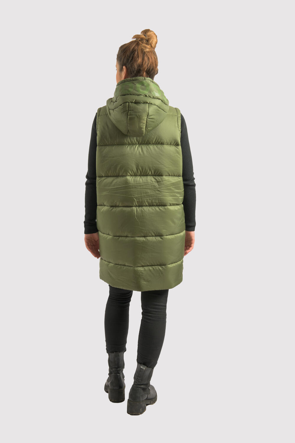 Gilet Barcelona Long Vest marque ECOON - vert oscuro 7/7