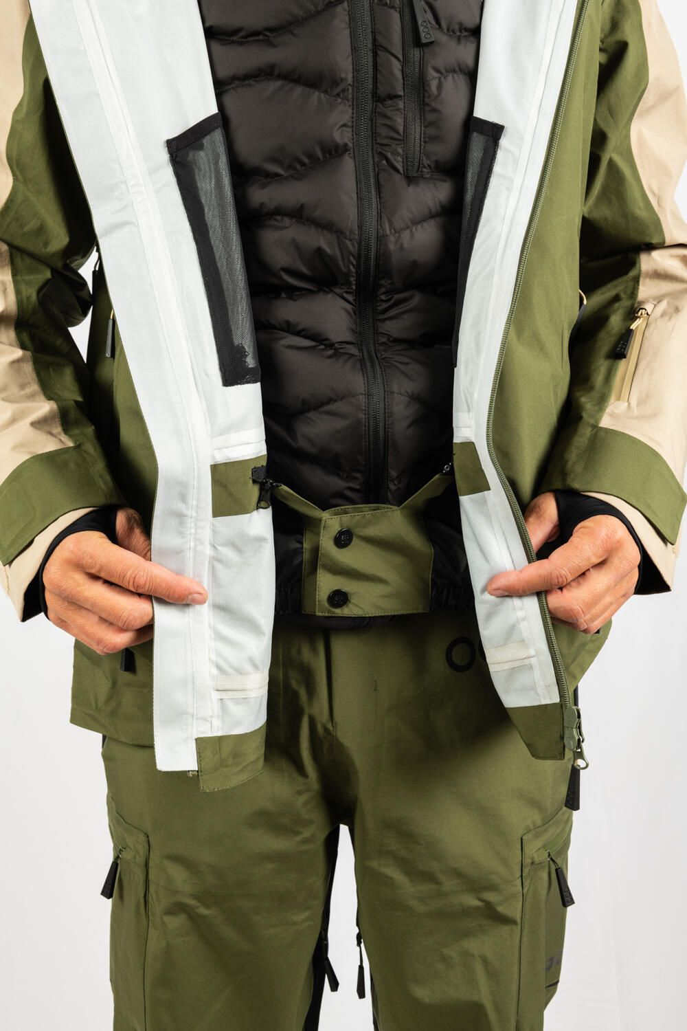 Veste ECOExplorer Jacket Homme marque ECOON - Kaki / Beige 7/7