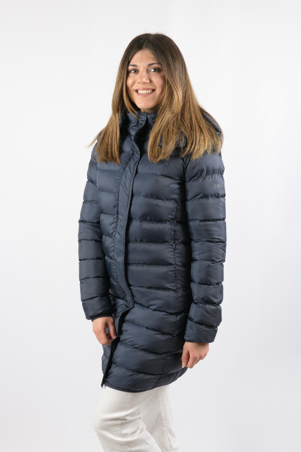 Veste Munich Long Jacket marque ECOON - Bleu oscuro 7/7
