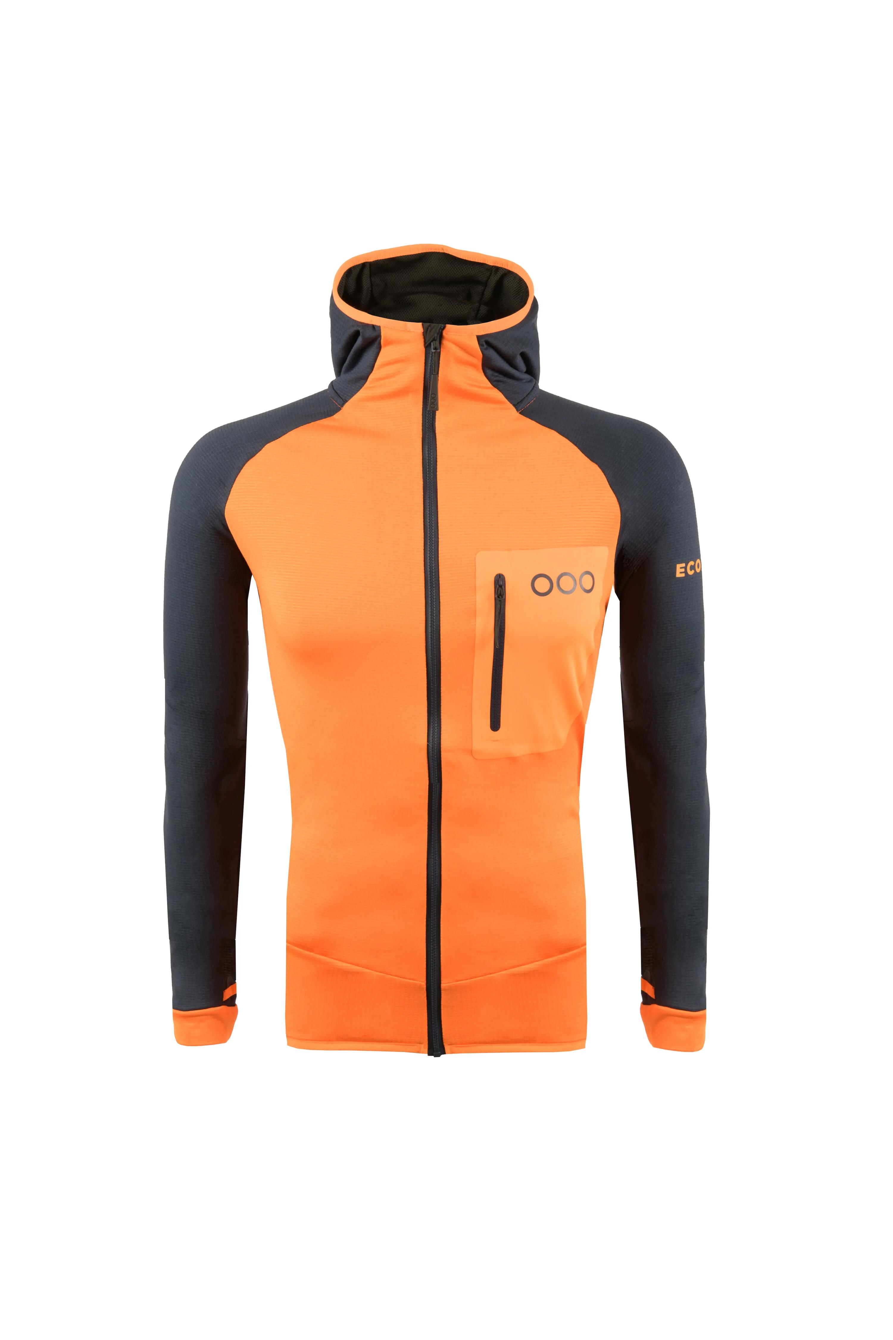 Veste ECOActive Light Insulated Jacket with cap marque ECOON - Naranja / Bleu 2/7