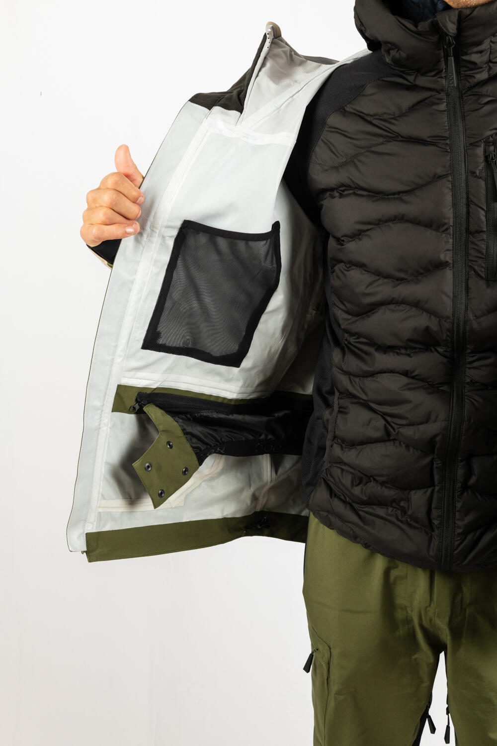 Veste ECOExplorer Jacket Homme marque ECOON - Kaki / Beige 5/7