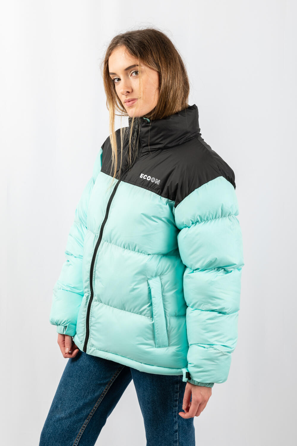 Veste Lisboa short jacket marque ECOON - Turquoise 7/7