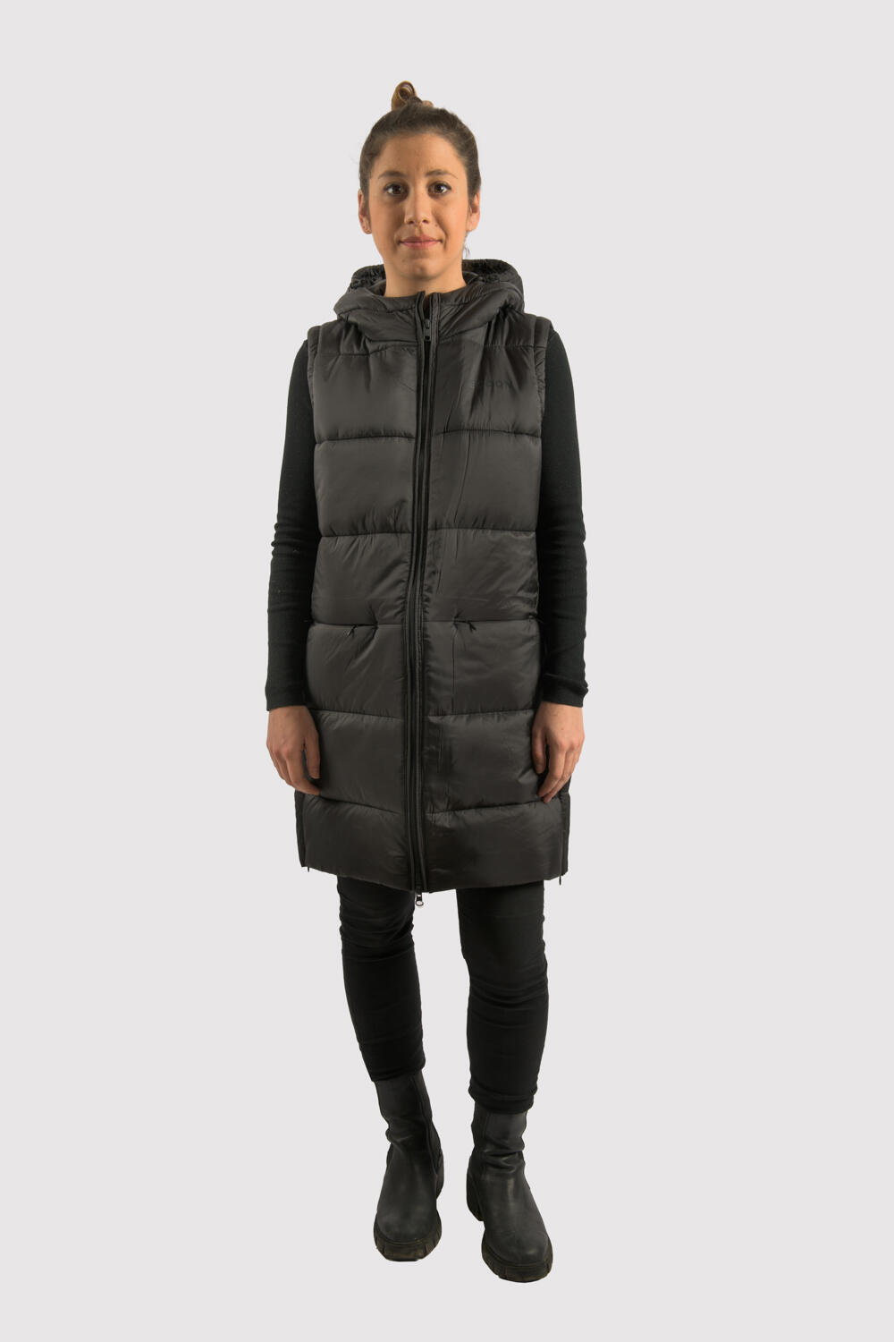 Gilet Barcelona Long Vest marque ECOON - Noir 3/7