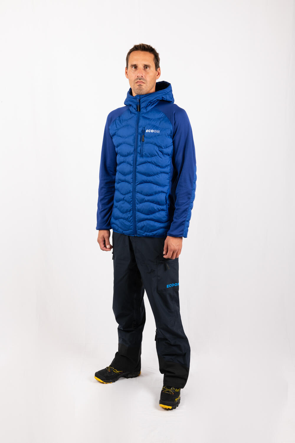 Veste ECOActive Hybrid Insulated Jacket with cap marque ECOON - Bleu Cielo 2/7