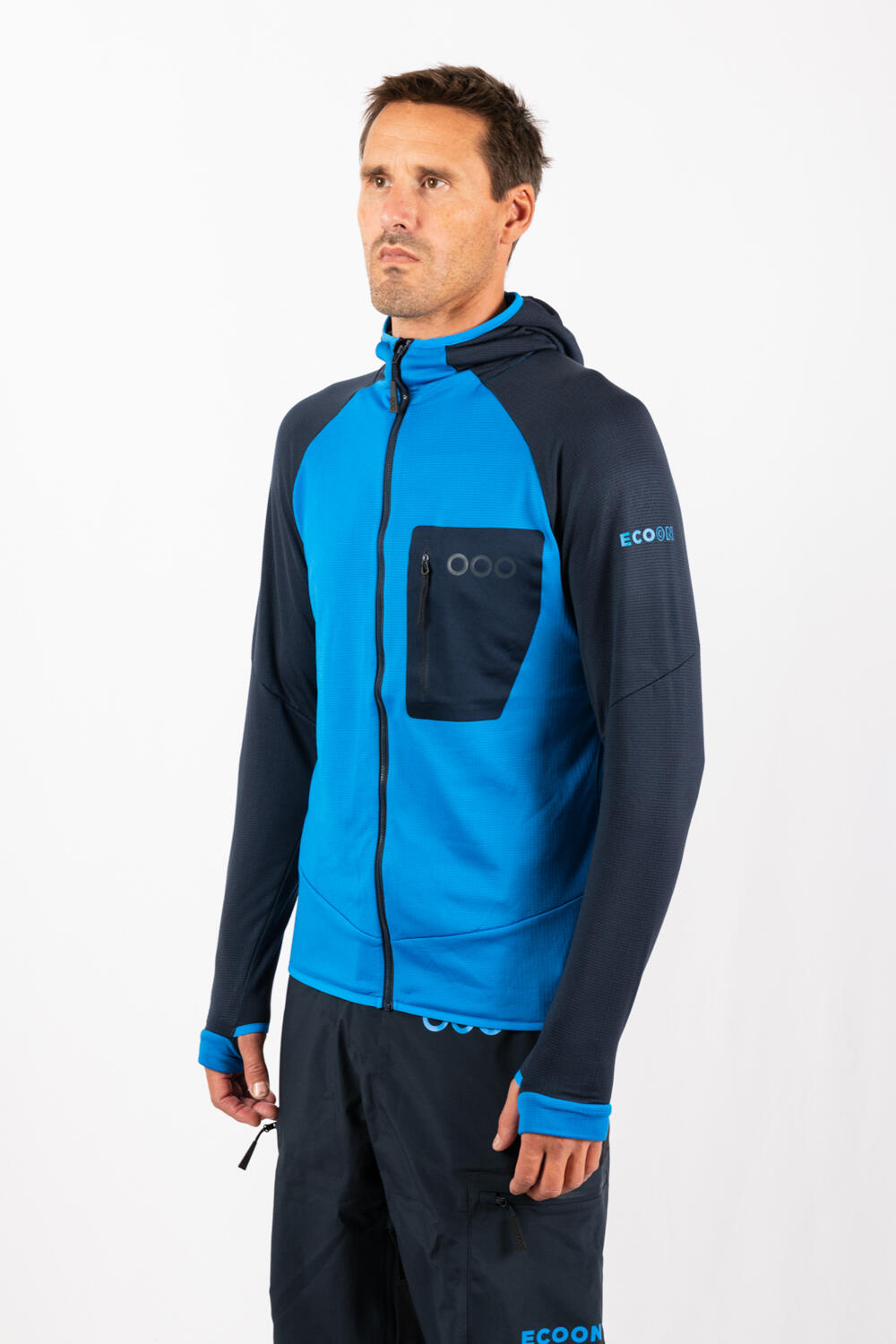 Veste ECOActive Light Insulated Jacket with cap marque ECOON - Bleu claro / A… 1/7