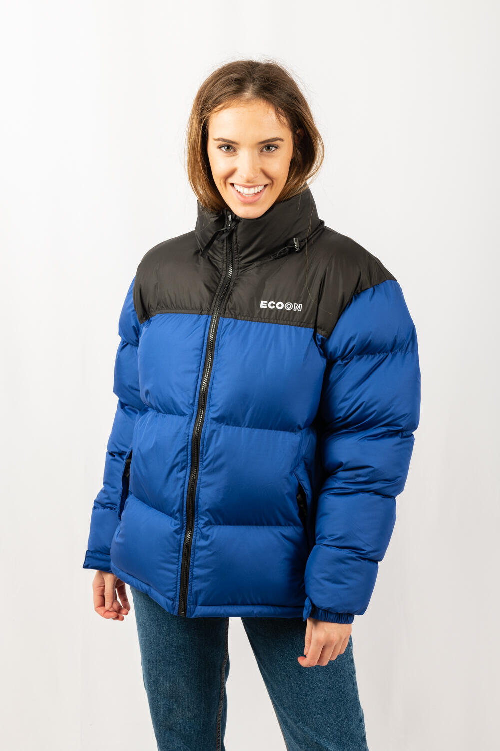 Veste Lisboa short jacket marque ECOON - Bleu claro / Noir 5/7