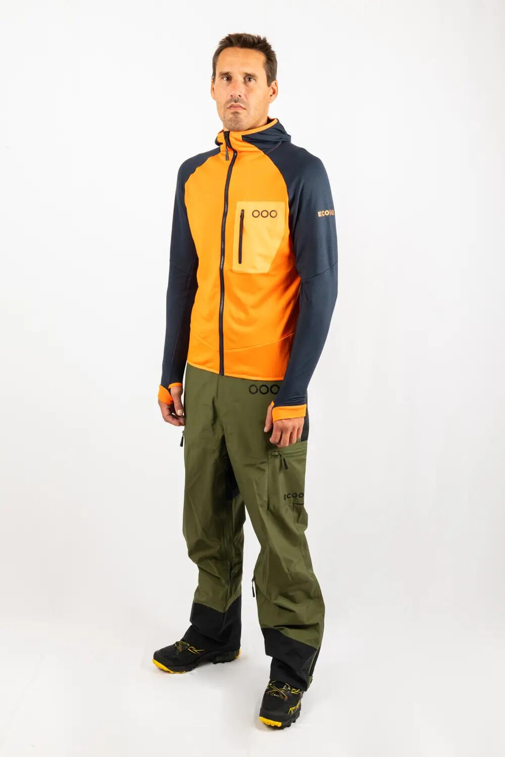 Veste ECOActive Light Insulated Jacket with cap marque ECOON - Naranja / Bleu 6/7
