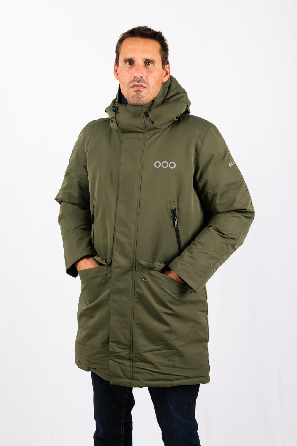 Veste San Sebastian Long Jacket marque ECOON - Kaki 5/7