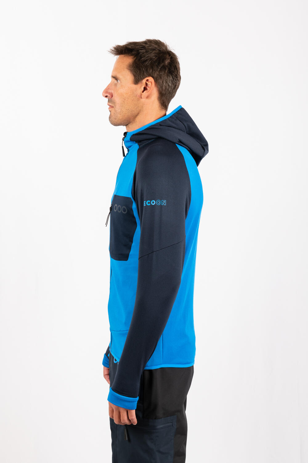 Veste ECOActive Light Insulated Jacket with cap marque ECOON - Bleu claro / A… 4/7