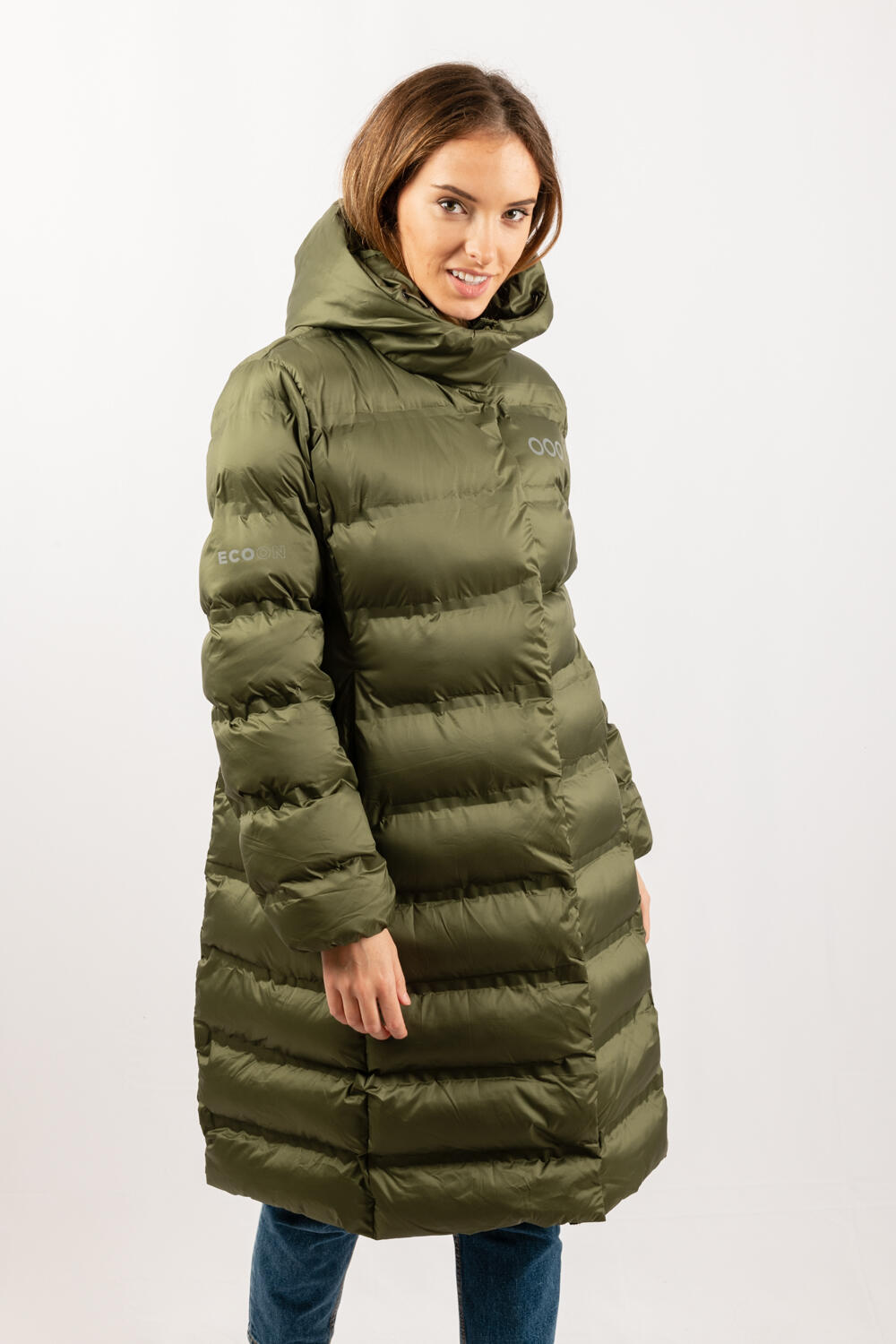 Veste Berlin Long jacket marque ECOON - Kaki 3/7