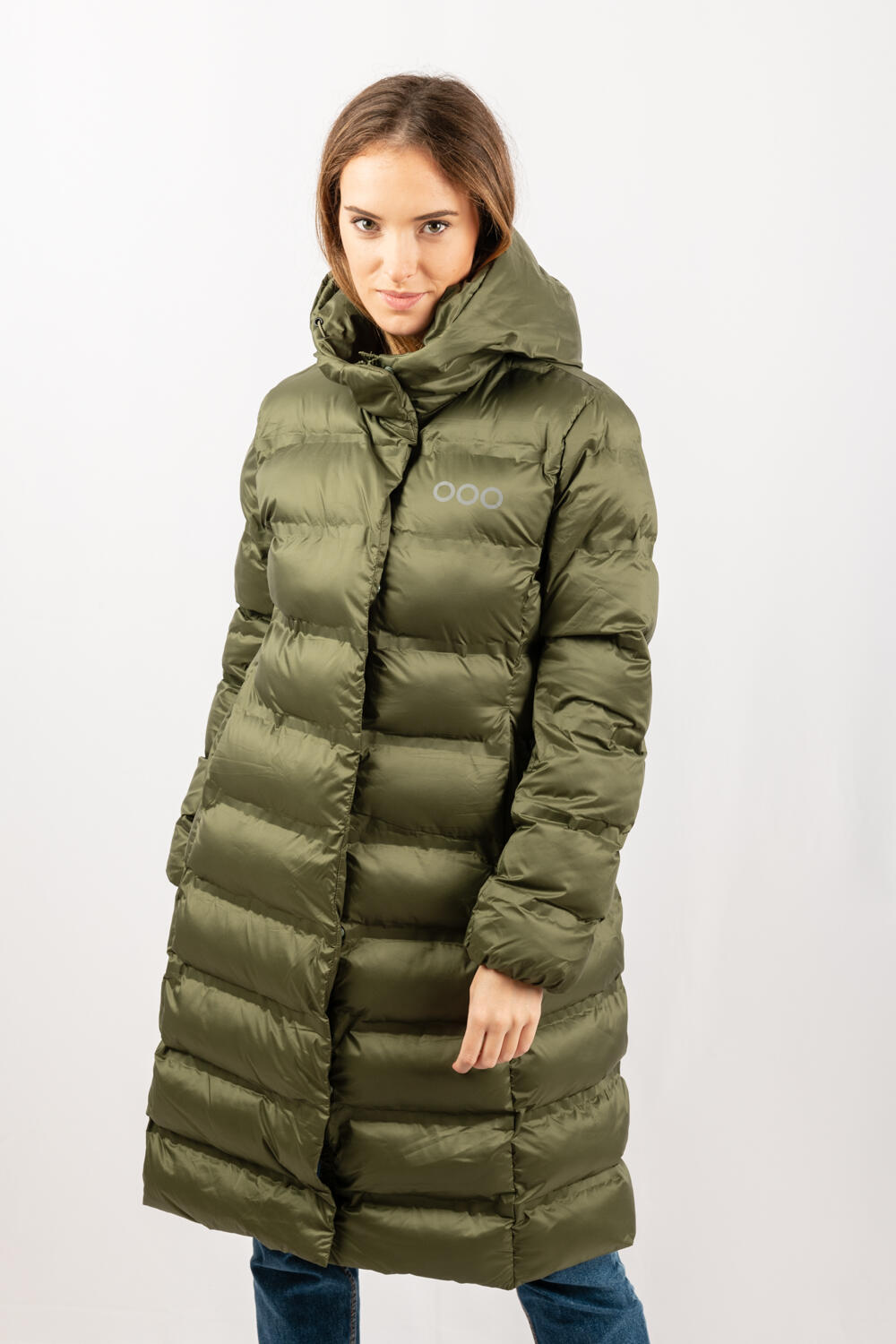 Veste Berlin Long jacket marque ECOON - Kaki 1/7