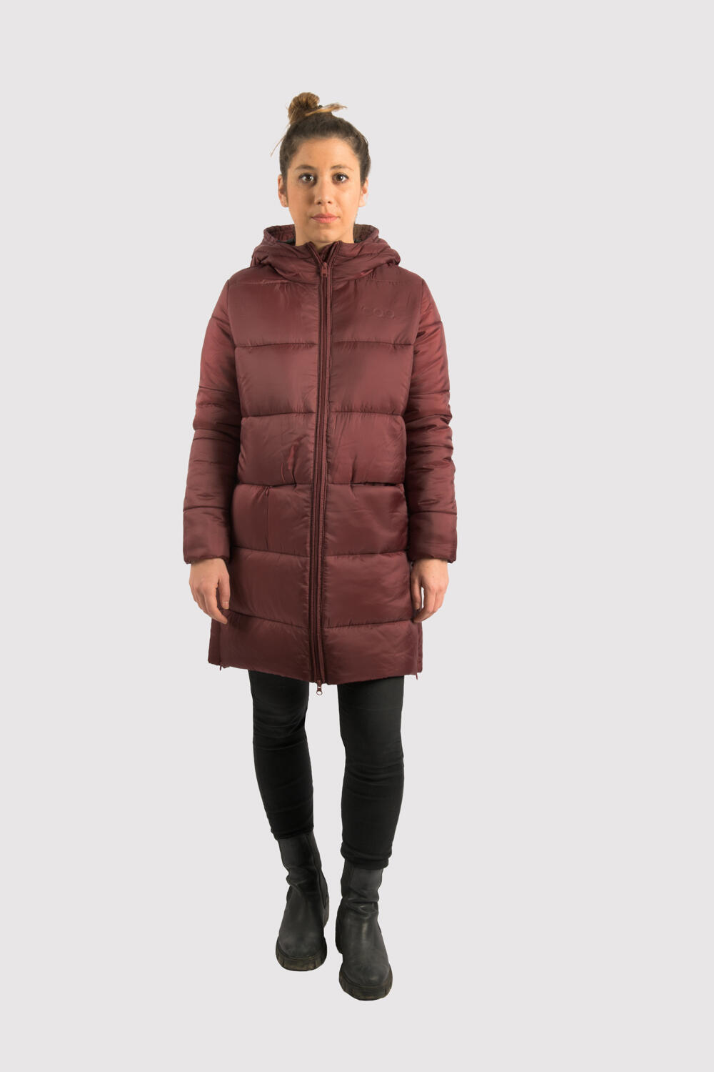 Veste Paris Long Jacket marque ECOON - granate oscuro 5/7