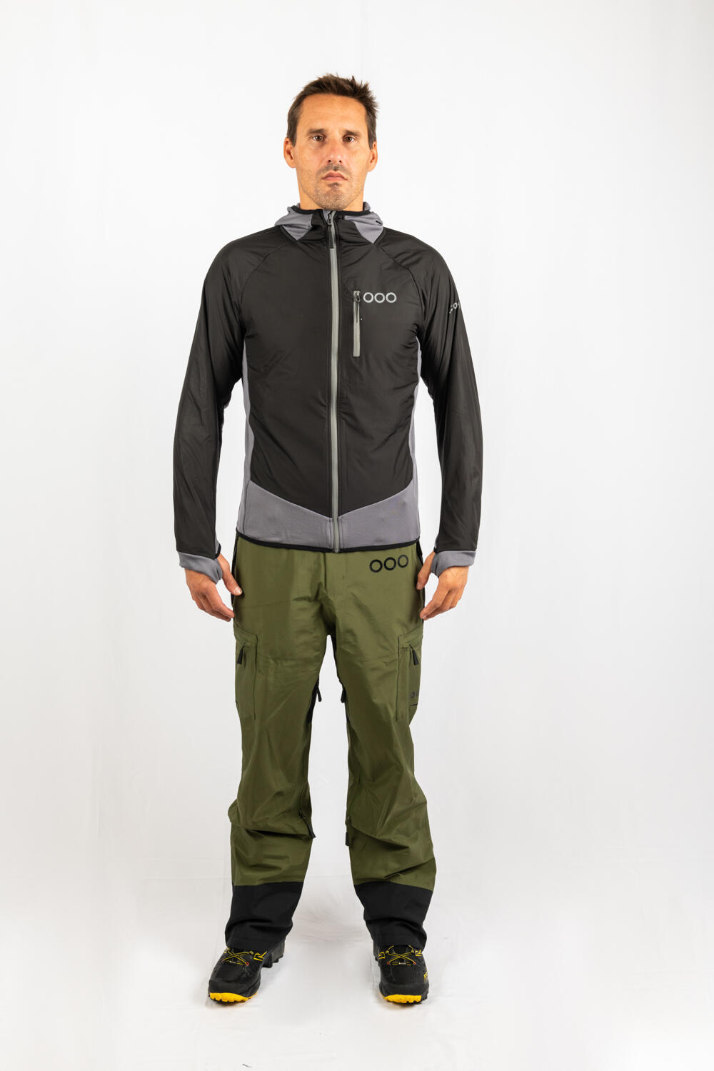 Veste ECOActive Light Insulated Hybrid Jacket with cap marque ECOON - Noir /… 2/7