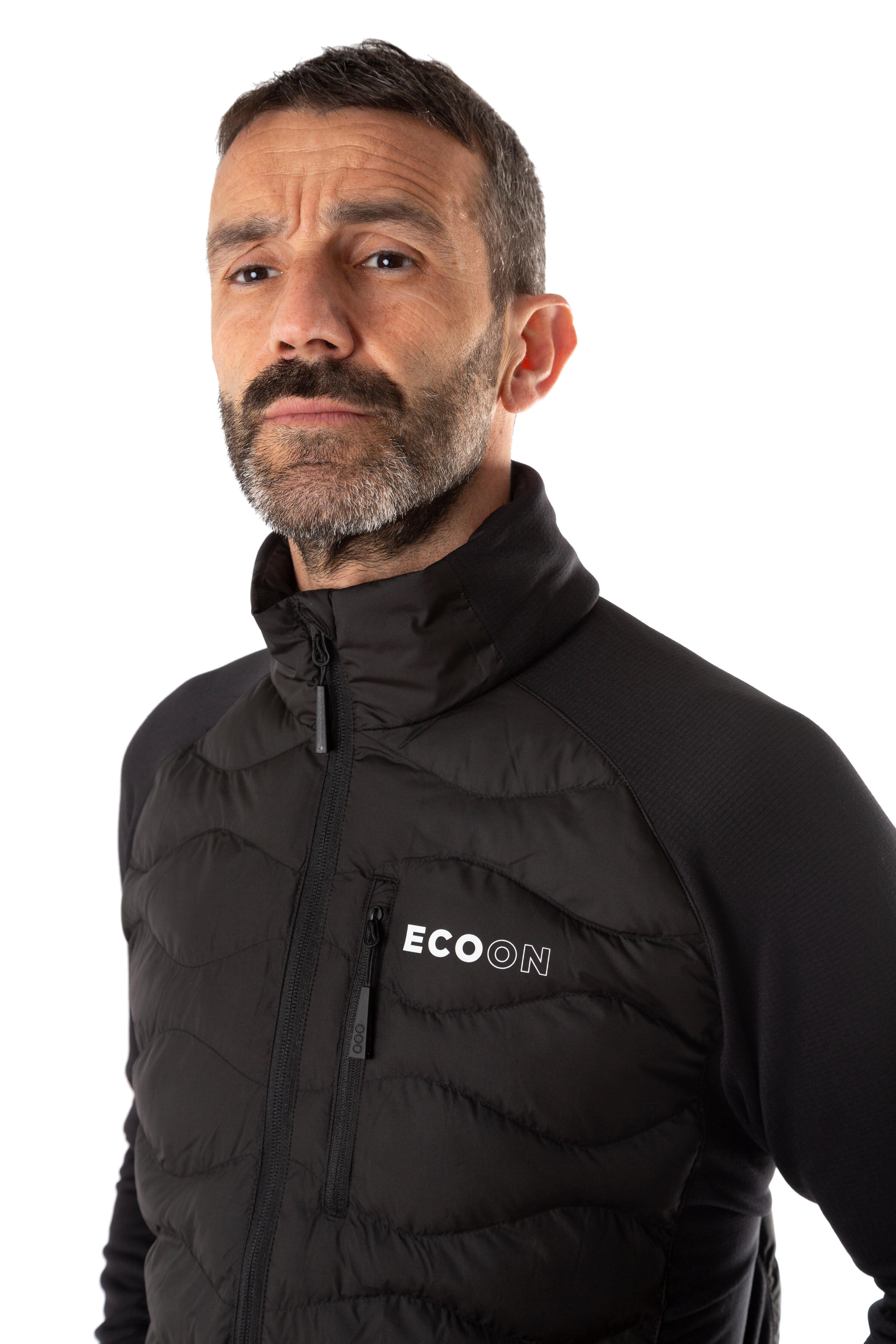 Veste ECOActive Hybrid Insulated Jacket marque ECOON - Noir avec marque en bla… 5/7