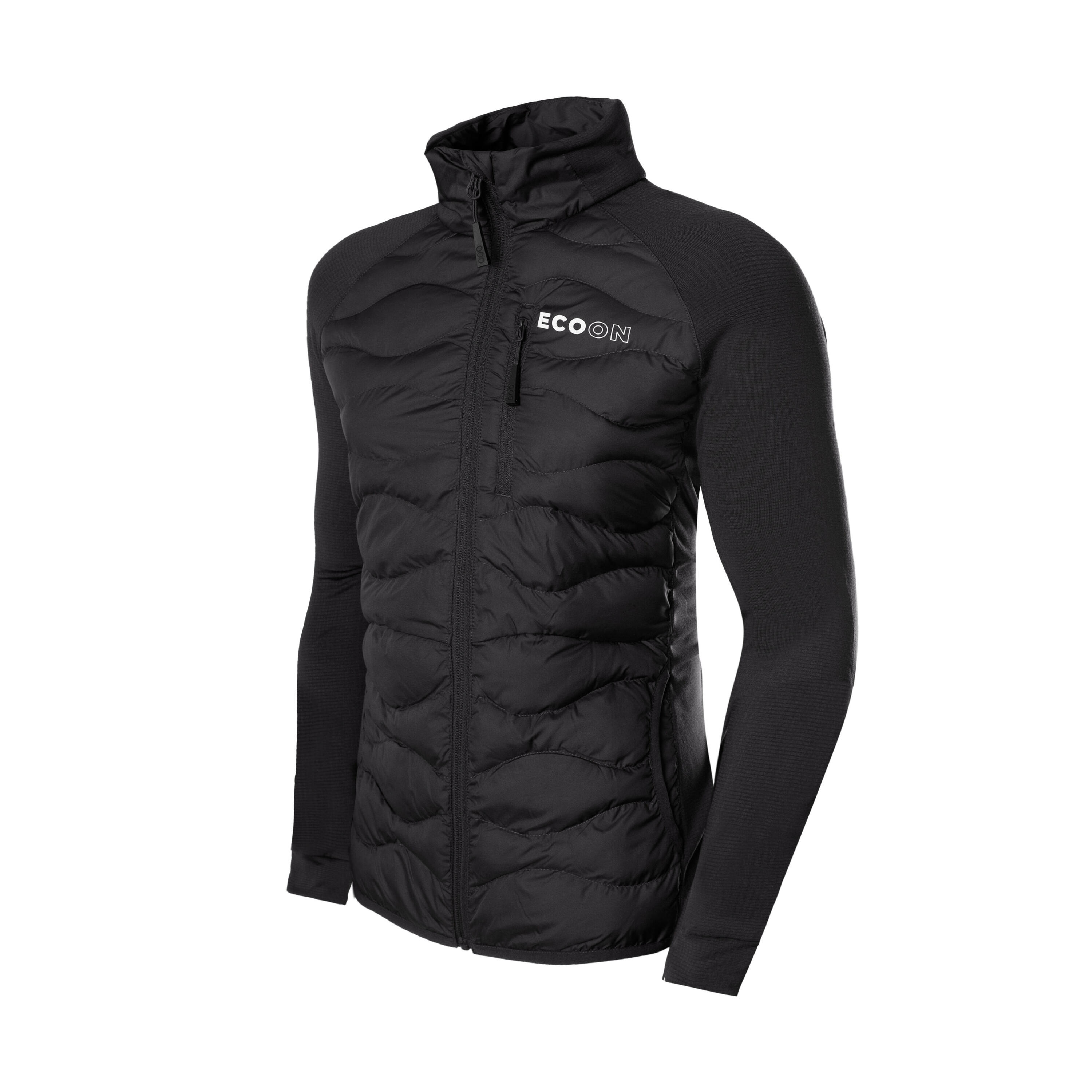 Veste ECOActive Hybrid Insulated Jacket marque ECOON - Noir avec marque en bla… 4/7
