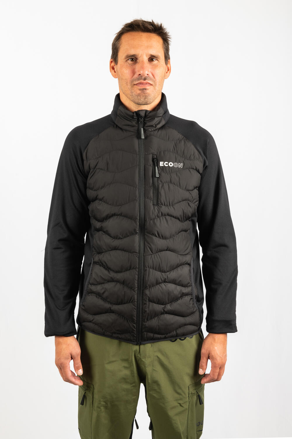 Veste ECOActive Hybrid Insulated Jacket marque ECOON - Noir avec marque en bla… 1/7