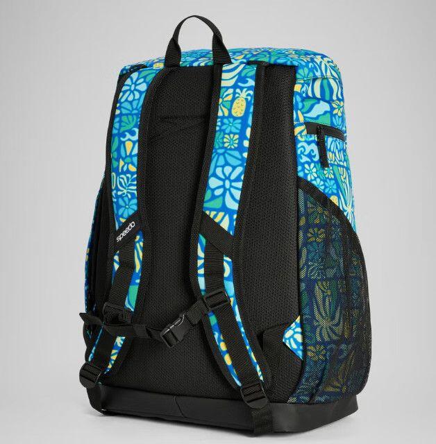 Mochila Speedo Team 35 L con estampado azul/verde 3/7
