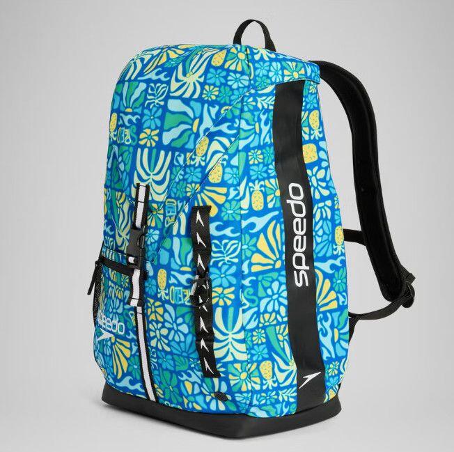 Mochila Speedo Team 35 L con estampado azul/verde 2/7