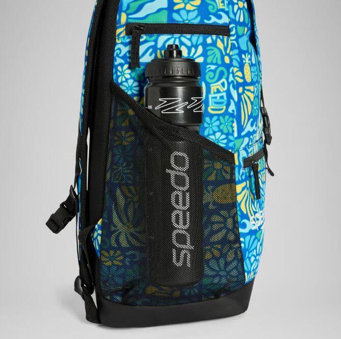 Mochila Speedo Team 35 L con estampado azul/verde 4/7