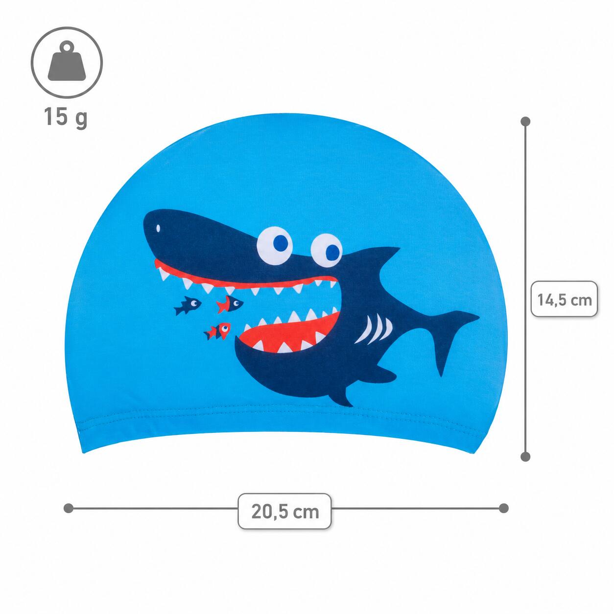 Aqua-Sport czepek junior polyester printed shark blue AS8630 3/4