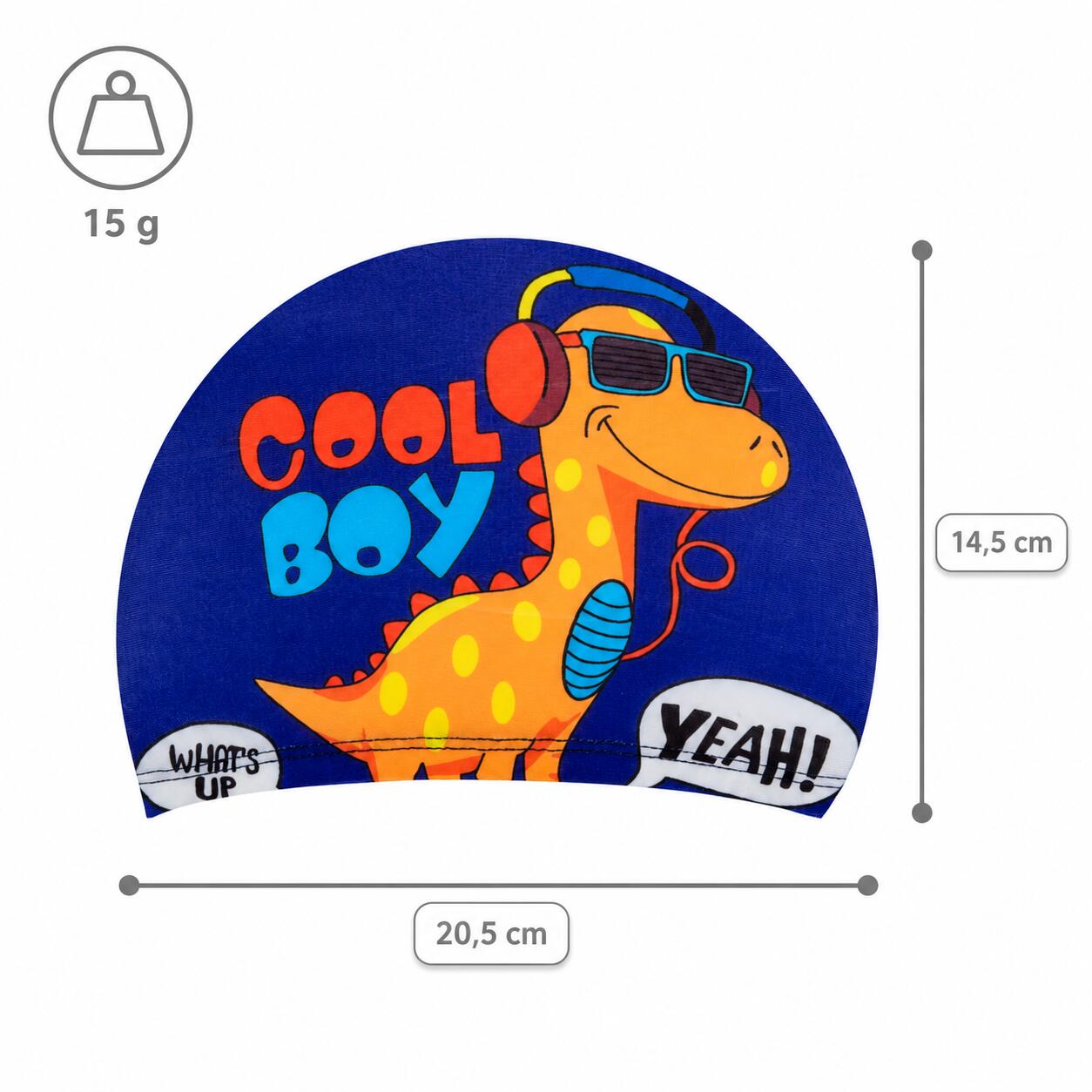 Aqua-Sport czepek junior polyester printed cool boy blue AS8634 3/4