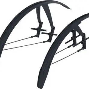 Pair of BBB Front and Rear DiscGuard Mudguards 28" Black