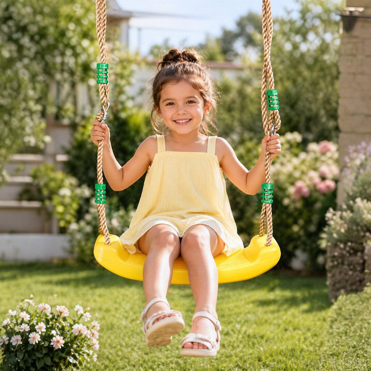 Balançoire plastique jaune pour portique 2 m - 2,5 m Trigano 2/3