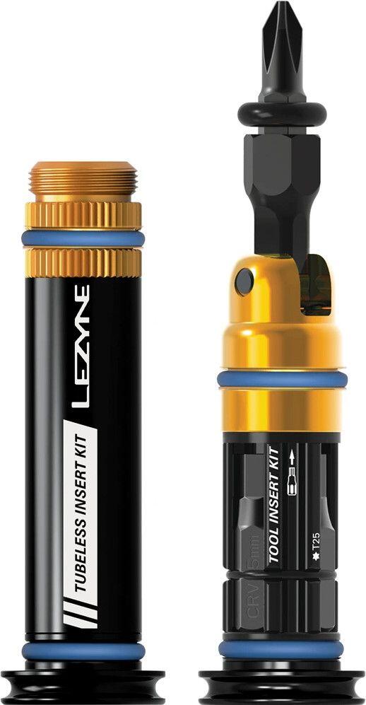 Lezyne Dual Insert Kit S Tubeless + Kit de reparación de herramientas múltiples 1/4