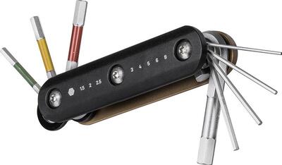 Topeak hex combo multi-tool (8 functies) zwart