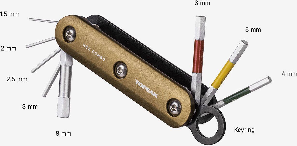 Topeak Hex Combo (8 Funktionen) Multi-Tools Schwarz 4/7