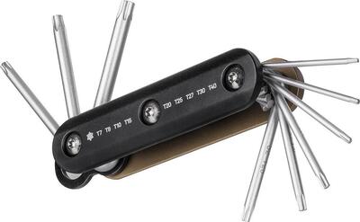 Topeak torx combo multi tool zwart / goud (9 functies)