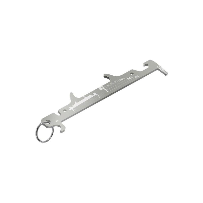 Lezyne Chain Gauge Silber - verificator uzură lanț și suport lanț