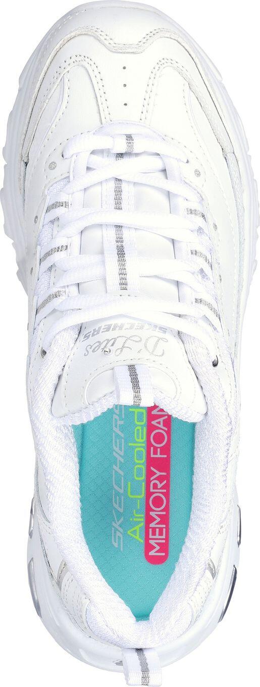 Chaussures Lifestyle Skechers D'Lites Fresh Start Blanc/Argent Femme 3/6