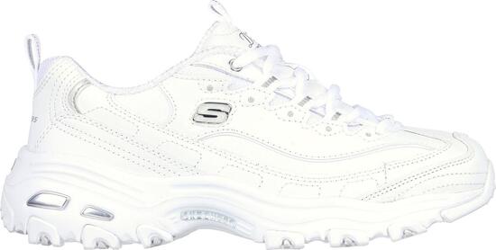 Zapatillas Lifestyle Skechers D'Lites Fresh Start Blanco/Plata para mujer