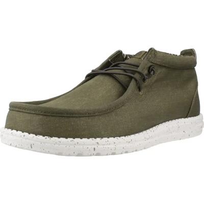 Scarpe da uomo Hey Dude Wally mid in tessuto verde