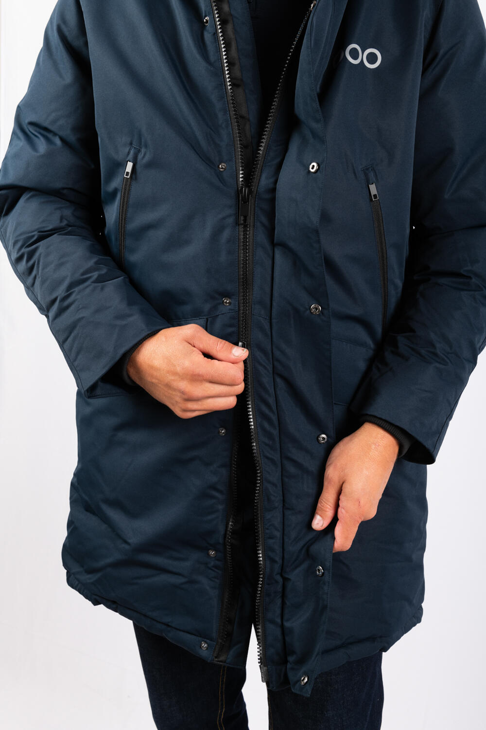 Veste San Sebastian Long Jacket marque ECOON - Bleu 7/7