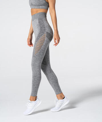 Legginsy bezszwowe Phase szary melanż