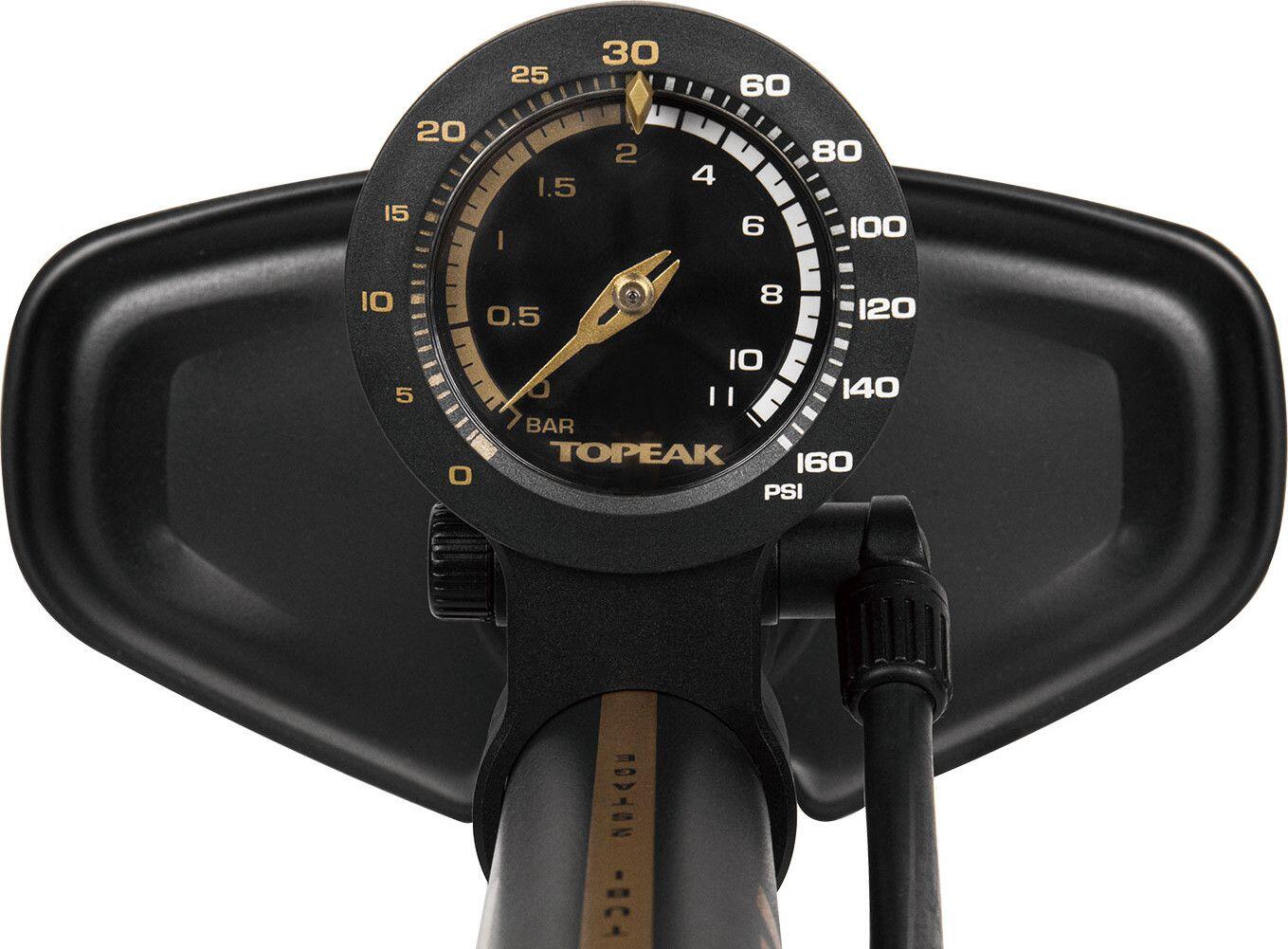 Topeak Joe Blow Tubi 2Stage Floor Pump (Max 160 psi / 11 bar) Preto / Dourado 4/7